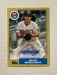 Alex Kirilloff Baseball Cards 2022 Topps 1987 Autographs Prices