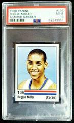 Reggie Miller #106 Basketball Cards 1988 Panini Spanish Sticker Prices