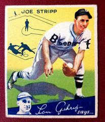 Joe Stripp #91 Baseball Cards 1934 World Wide Gum Prices
