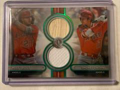 Mike Trout / Shohei Ohtani [Green Dual Player] #DR2-TO Baseball Cards 2024 Topps Tribute Dual Relic Prices