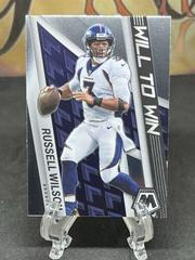 Russell Wilson #WW-3 Football Cards 2022 Panini Mosaic Will to Win Prices