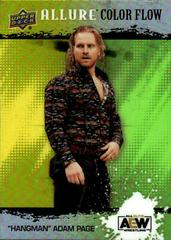 Hangman Adam Page [Yellow Green] Wrestling Cards 2022 Upper Deck Allure AEW Color Flow Prices