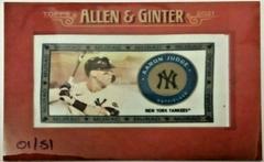 Aaron Judge [Framed Mini Cloth] Baseball Cards 2021 Topps Allen & Ginter Prices