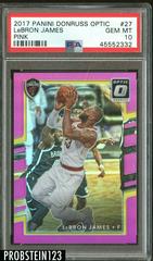 LeBron James [Pink] #27 Basketball Cards 2017 Panini Donruss Optic Prices
