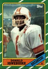 Donald Igwebuike Football Cards 1986 Topps Prices