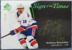 Anthony Beauvillier [Black Gold Ink] Hockey Cards 2021 SP Authentic Sign of the Times Autographs Prices