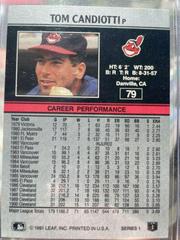 Tom Candiotti Baseball Cards 1991 Leaf Prices