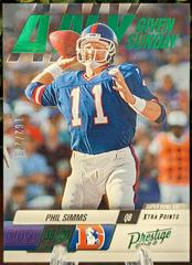 Phil Simms [Green] #4 Football Cards 2022 Panini Prestige Any Given Sunday Prices