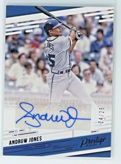Andruw Jones [Blue] #PR-AJ Baseball Cards 2021 Panini Chronicles Prestige Autographs Prices