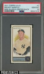 Mickey Mantle [Mini Allen & Ginter Back] #7 Baseball Cards 2011 Topps Allen & Ginter Prices