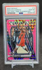 Zion Williamson [Pink Fluorescent] #13 Basketball Cards 2020 Panini Mosaic Will to Win Prices