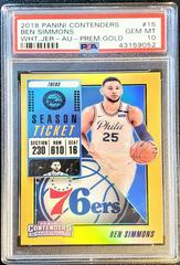 Ben Simmons [Premium Gold] Basketball Cards 2018 Panini Contenders Prices