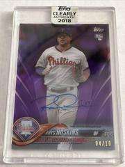 Rhys Hoskins [Autograph Purple] #RH Baseball Cards 2018 Topps Clearly Authentic Prices