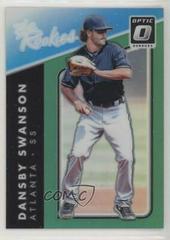 Dansby Swanson [Green] Baseball Cards 2017 Panini Donruss Optic the Rookies Prices
