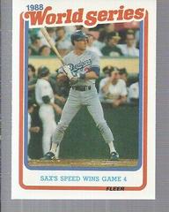 Steve Sax #9 Baseball Cards 1989 Fleer World Series Prices