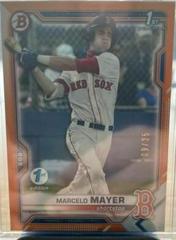 Marcelo Mayer [Orange Foil] #BD-174 Baseball Cards 2021 Bowman Draft 1st Edition Prices