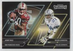 Jerry Rice, Deion Sanders [Silver] #CS-RS Football Cards 2022 Panini Contenders Series Prices