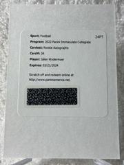 Jalen Wydermyer #RA-JWY Football Cards 2022 Panini Immaculate Collegiate Rookie Autographs Prices