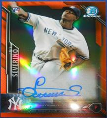 Luis Severino [Orange Refractor] #CRA-LS Baseball Cards 2016 Bowman Chrome Rookie Autographs Prices