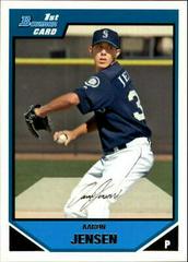 Aaron Jensen #BP61 Baseball Cards 2007 Bowman Prospects Prices