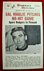Sal Maglie #70 Baseball Cards 1960 NU Card Baseball Hi Lites Prices