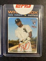 Luis Robert [Red Ink] #LR Baseball Cards 2020 Topps Heritage Real One Autographs Prices