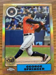George Springer [Orange Refractor] #87T-12 Baseball Cards 2017 Topps Chrome 1987 Prices