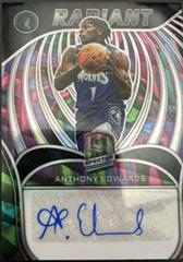 Anthony Edwards [Marble] Basketball Cards 2021 Panini Spectra Radiant Signatures Prices