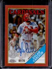 Dylan Carlson [Orange] #88BA-DC Baseball Cards 2023 Topps Chrome 1988 Autographs Prices