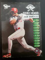 Juan Gonzalez #7 Baseball Cards 1998 Skybox Dugout Axcess Double Header Prices