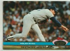 Nolan Ryan [7th No Hitter] Baseball Cards 1991 Stadium Club Members Only Prices