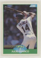 Julio Franco #11 Baseball Cards 1989 Score Prices