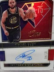 Stephen Curry [Gold] #75-SCY Basketball Cards 2021 Panini One and One 75th Team Signatures Prices