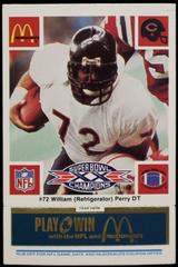William Perry [Blue] #72 Football Cards 1986 McDonald's Bears Prices