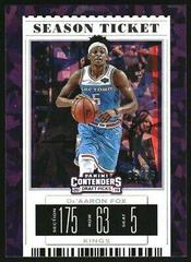 De'Aaron Fox [Cracked Ice] Basketball Cards 2019 Panini Contenders Draft Picks Prices
