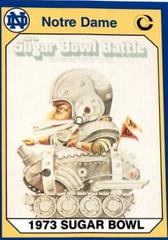 1973 Sugar Bowl Football Cards 1990 Notre Dame Collegiate Collection Prices