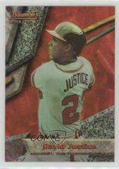 David Justice [Red Refractor] #63 Baseball Cards 1994 Bowman's Best Prices