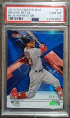 Mookie Betts [Blue Refractor] #17 Baseball Cards 2018 Bowman's Best Prices