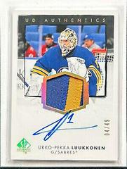 Ukko Pekka Luukkonen #UDAP-UL Hockey Cards 2022 SP Authentic UD Autographs Patch Prices