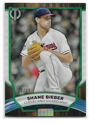 Shane Bieber [Green] #63 Baseball Cards 2022 Topps Tribute Prices