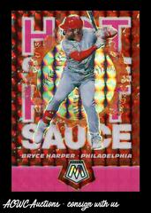 Bryce Harper [Pink Fluorescent] Baseball Cards 2021 Panini Mosaic Hot Sauce Prices