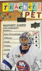 Ilya Sorokin [Gold] Hockey Cards 2023 Upper Deck Teachers Pet Prices