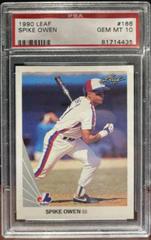 Spike Owen #186 Baseball Cards 1990 Leaf Prices