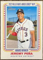 Jeremy Pena Baseball Cards 2023 Topps Heritage Award Winners Prices