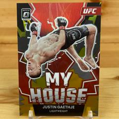 Justin Gaethje [Gold] #9 Ufc Cards 2023 Panini Donruss Optic UFC My House Prices