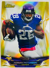 Adrian Peterson [Gold Refractor] #1 Football Cards 2014 Topps Finest Prices
