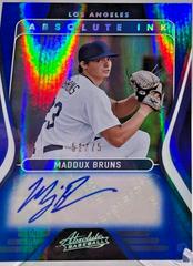 Maddux Bruns [Spectrum Blue] Baseball Cards 2022 Panini Absolute Ink Autographs Prices