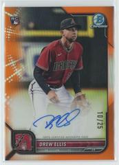 Drew Ellis [Orange Refractor] #CRA-DE Baseball Cards 2022 Bowman Chrome Rookie Autographs Prices
