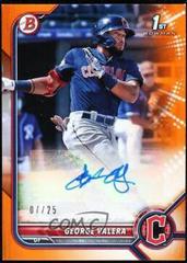 George Valera [Orange] Baseball Cards 2022 Bowman Paper Prospect Autographs Prices