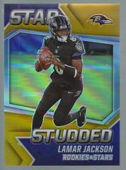 Lamar Jackson [Gold] Football Cards 2021 Panini Rookies and Stars Studded Prices